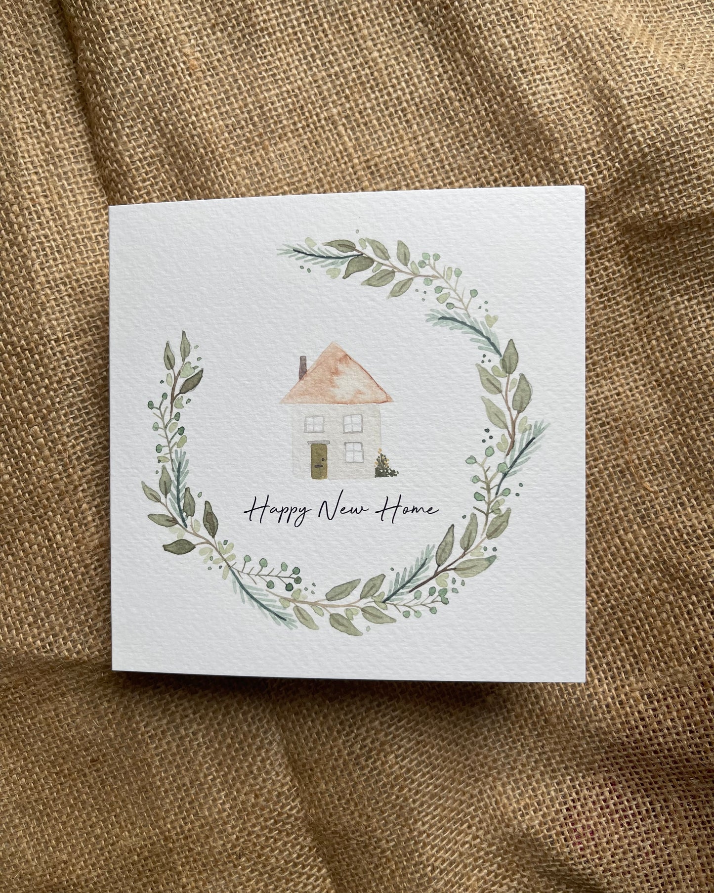 New Home Card Watercolour Botanical Design