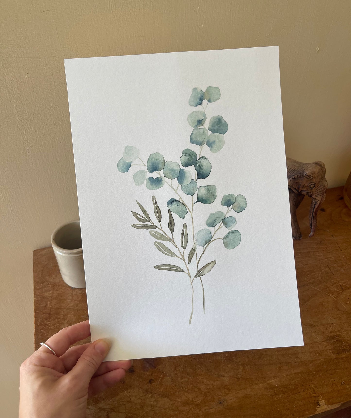 Eucalyptus Stems Watercolour Print