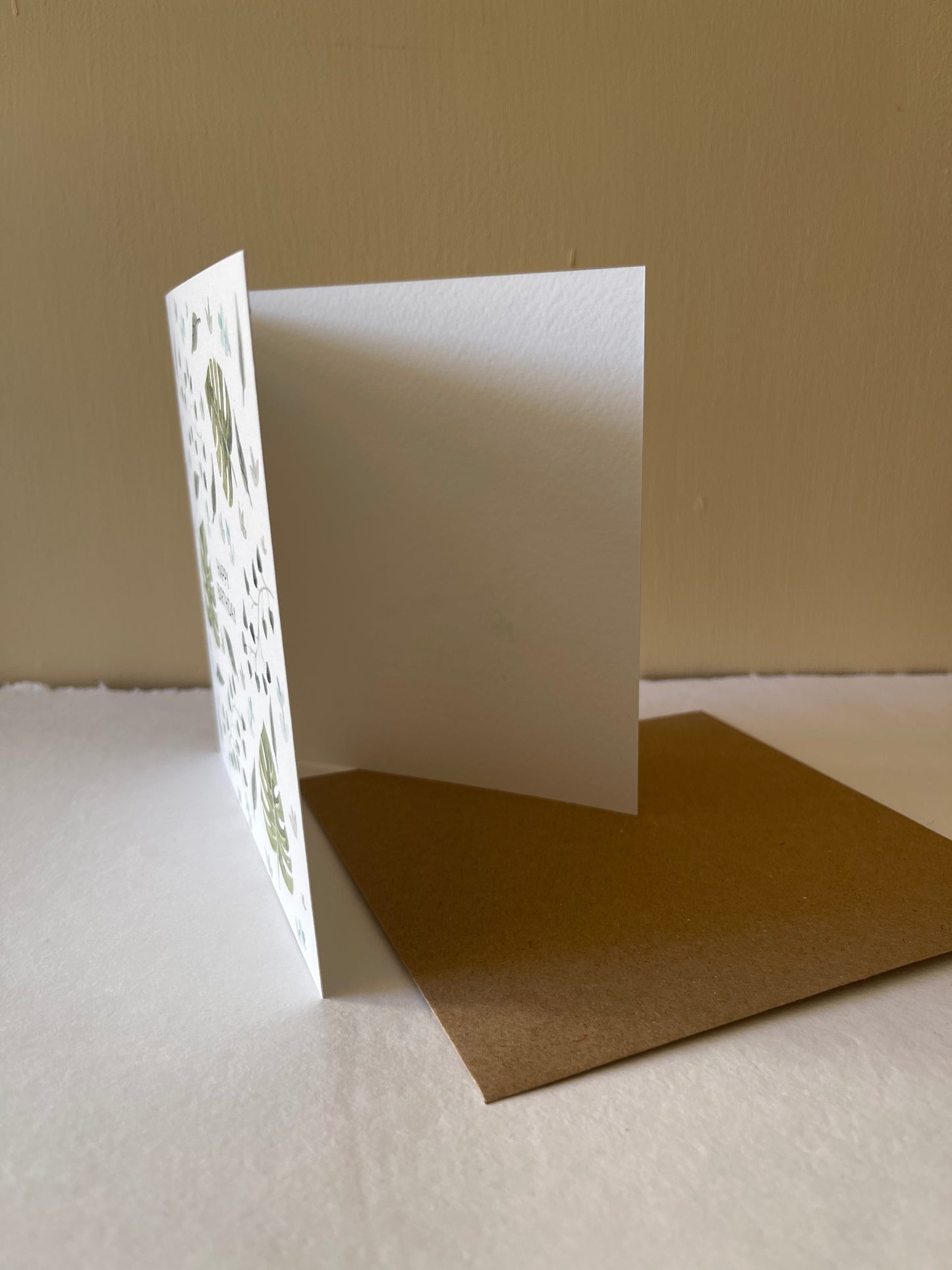 Happy Birthday Plants and Leaves Card