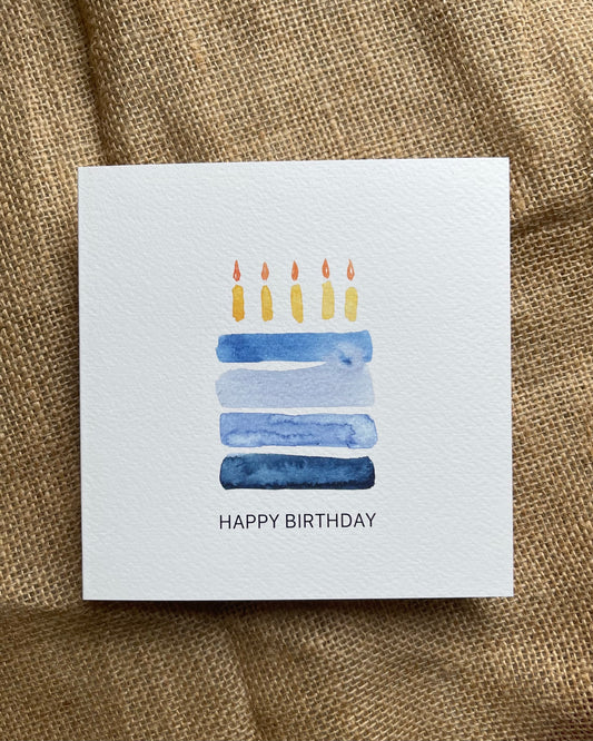 Happy Birthday Blue Cake