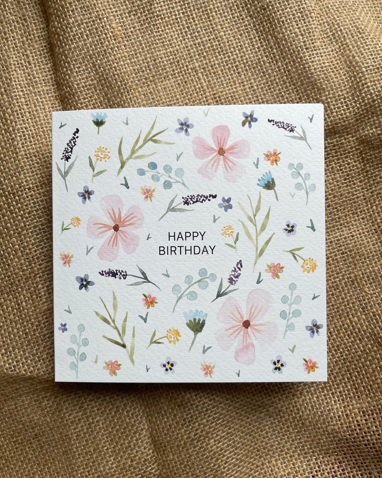 Happy Birthday Flowers Card
