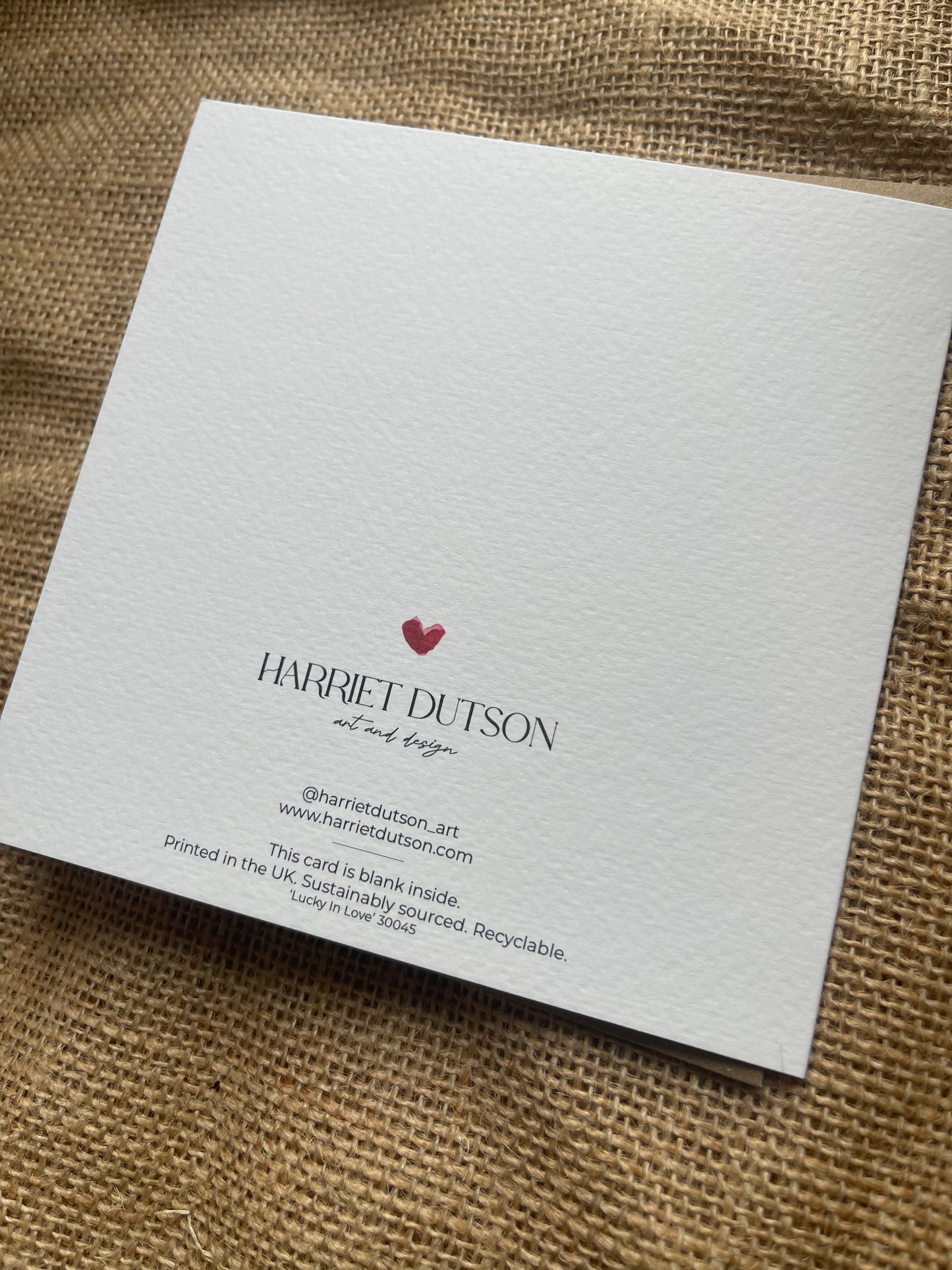 'Lucky In Love' Valentine's Day Card