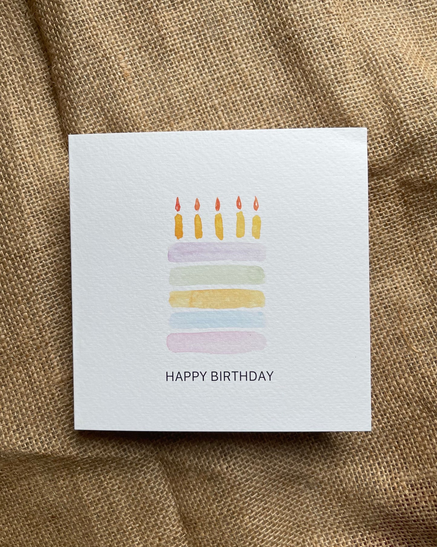 Happy Birthday Cake Card