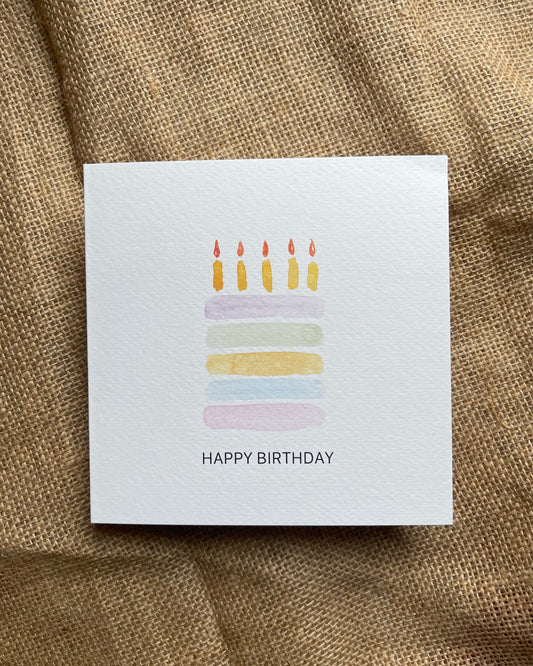 Happy Birthday Cake Card