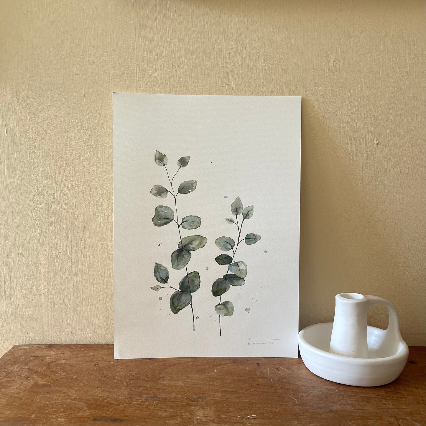 Eucalyptus Stem in Watercolour