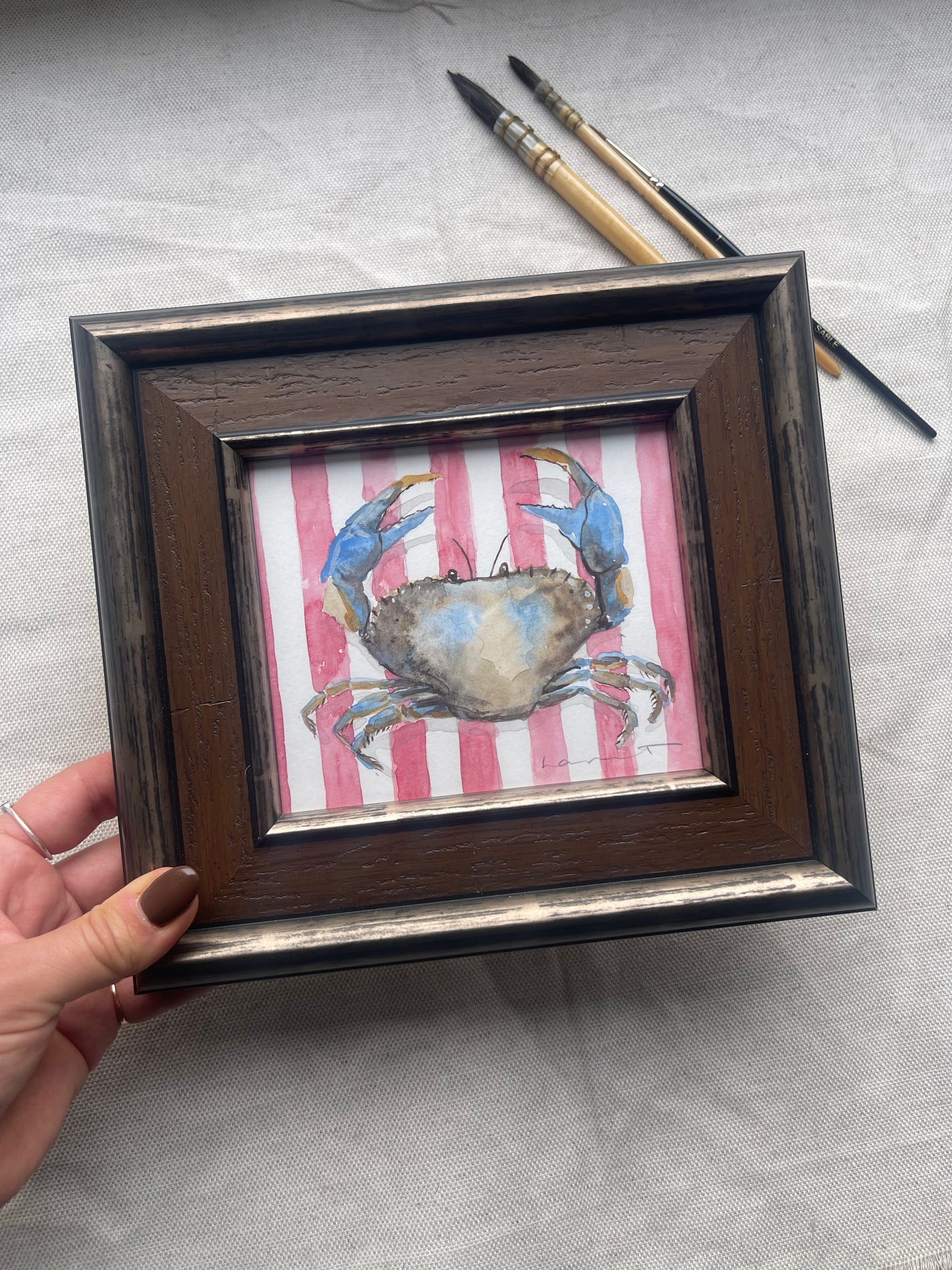 Framed Blue Crab